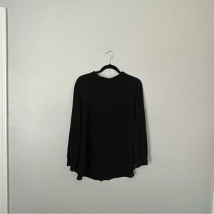 Loft black chiffon xl button back blouse